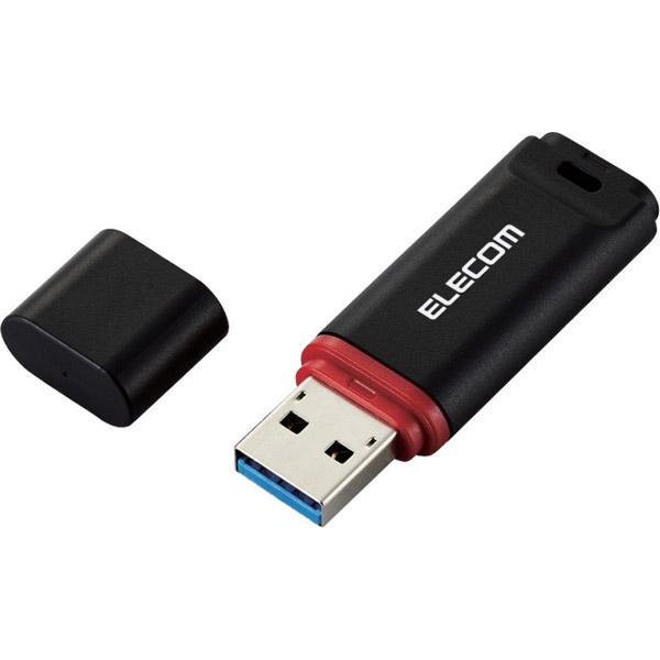 ELECOM(エレコム) USBメモリ データ復旧付き(Chrome/iPadOS/iOS/Mac/Windows11対応) ブラック MF-DRU3064GBKR ［64GB /USB TypeA /USB3.2 /キャップ式］ 【864】 | ELECOM | 01