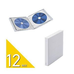 ELECOM(エレコム) Blu-ray/DVD/CD対応 クリアケース 12枚収納  クリア CCD-FBB12CR | ELECOM