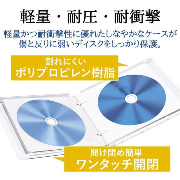 ELECOM(エレコム) Blu-ray/DVD/CD対応 クリアケース 12枚収納  クリア CCD-FBB12CR | ELECOM | 03