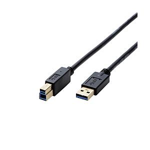ELECOM(エレコム) USB3.0ケーブル A-Bタイプ AV売場用 0.5m  ブラック DH-AB3N05BK | ELECOM