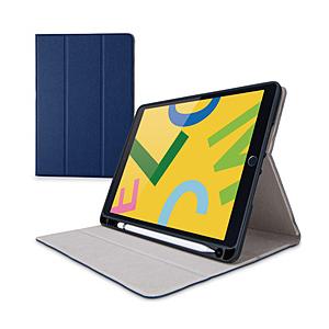 ELECOM(エレコム) 10.2インチ iPad（第9/8/7世代）用 フラップケース Pencil収納/スリープ対応  ネイビー TB-A19RSANV 【864】 | ELECOM