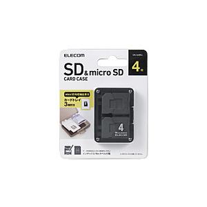 ELECOM(エレコム) SD/microSDカードケース 4枚収納   CMC-06NMC4 | ELECOM