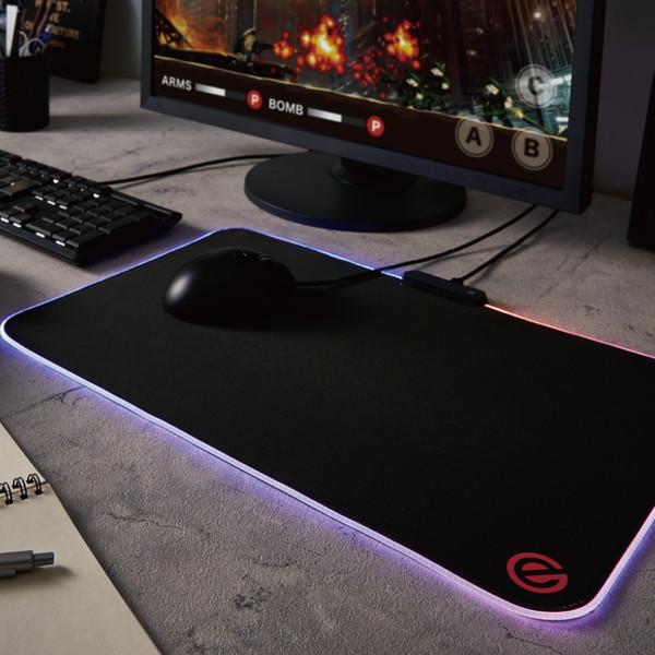 ELECOM(エレコム) ゲーミングマウスパッド [460ｘ300ｘ10mm] 光る/中目クロス ブラック MP-GL02BK 【852】 | ELECOM | 06