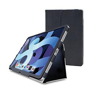 iPad Air 10.9インチ 第5世代 第4世代 (2022/2020年) ケース カバー 手帳型 フラップ ソフトレザー ハンドベルト 軽量 ブラック  ブラック TB-A20MPLFBK 【864】 | ELECOM