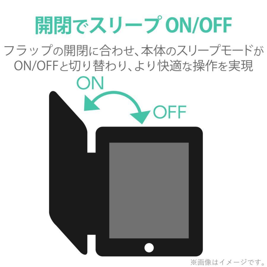 iPad Air 10.9インチ 第5世代 第4世代 （2022/2020年） ケース カバー 手帳型 フラップ ソフトレザー スリープ対応 マグネット 2アングル 背面クリア 薄型 軽… | ELECOM | 06