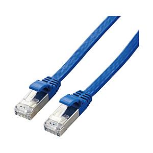 ELECOM(エレコム) LD-TWSF/BU10 LANケーブル  ブルー ［10m /カテゴリー7 /フラット］ | ELECOM