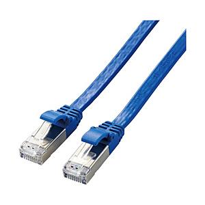 ELECOM(エレコム) LD-TWSF/BU3 LANケーブル  ブルー ［3m /カテゴリー7 /フラット］ | ELECOM