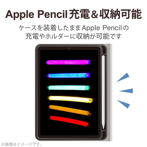 ELECOM(エレコム) iPad mini（第6世代）用 フラップケース Apple Pencil収納/スリープ対応  ブラック TB-A21SSABK｜y-sofmap｜03