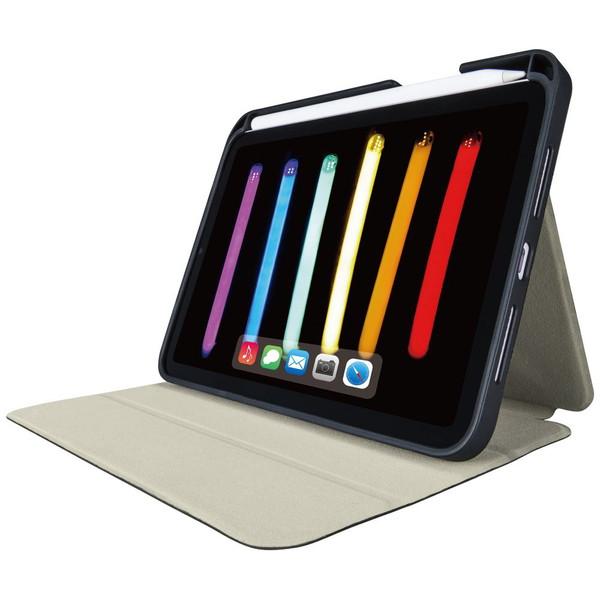 ELECOM(エレコム) iPad mini（第6世代）用 フラップケース Apple Pencil収納/スリープ対応  ブラック TB-A21SSABK｜y-sofmap｜06