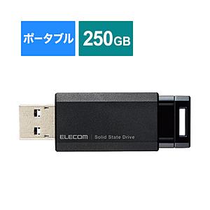 ELECOM(エレコム) ESD-EPK0250GBK 外付けSSD USB-A接続 PS5/PS4、録画対応(Chrome/iPadOS/iOS/Mac/Windows11対応) ブラック ［250GB /ポータブル型］ 【sof001】 | ELECOM