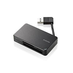 ELECOM(エレコム) MR3-K303BK メモリリーダライタ ケーブル収納タイプ USB3.0対応  ブラック | ELECOM