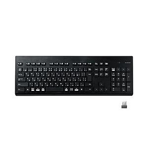 ELECOM(エレコム) キーボード 抗菌(Chrome/Mac/Windows11対応) ブラック TK-WS02DMKBK ［ワイヤレス /USB］ | ELECOM