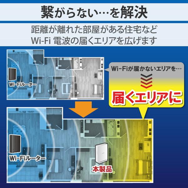 ELECOM(エレコム) WTC-X3000GS-W Wi-Fi中継機 2402+574Mbps(Android/iPadOS/iOS/Mac/Windows11対応)  ホワイト ［Wi-Fi 6(ax)］ 【sof001】 | ELECOM | 02