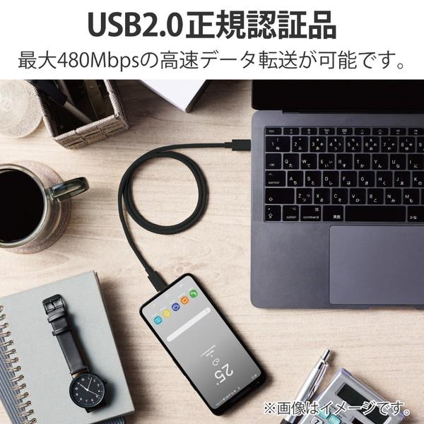 ELECOM(エレコム) USB-C ⇔ USB-Cケーブル [充電 /転送 /2m /USB Power Delivery /100W /USB2.0]  ブラック U2C-CC5PC20NBK 【864】 | ELECOM | 04