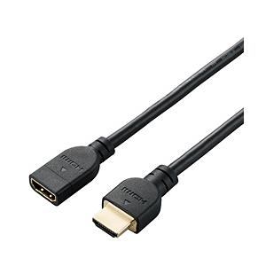 ELECOM(エレコム) 0.5m HDMI延長ケーブル  ブラック DH-HDEX05BK ［0.5m /HDMI⇔HDMI /イーサネット対応］ | ELECOM