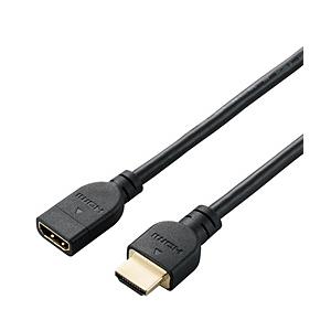 ELECOM(エレコム) 1.0m HDMI延長ケーブル  ブラック DH-HDEX10BK ［1m /HDMI⇔HDMI /イーサネット対応］ 【864】 | ELECOM