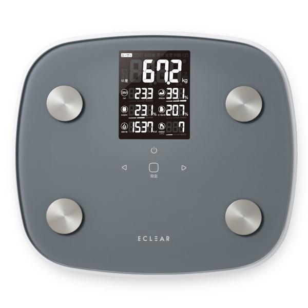 ELECOM(エレコム) ECLEAR（エクリア） 体組成計 グレー HCS-FS05GY [スマホ管理機能あり] | ELECOM | 01
