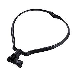 GoPro 用 アクセサリー ネックレス式マウント 上下調整可能 落下防止 【 GoPro HERO10 / 9 / 8 / 7 / 6 / 5 / MAX　その他 アクションカメラ 対応】 ブラック… | ELECOM