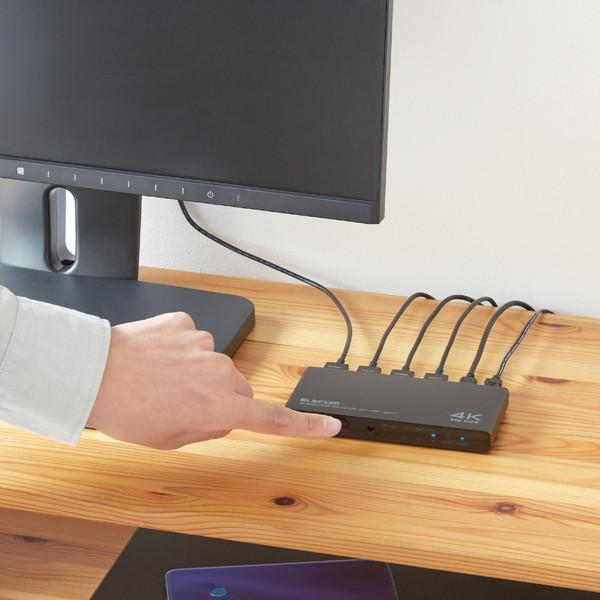 ELECOM(エレコム) HDMI 切替器 Type-C×1入力 HDMI×3入力 1出力 4K　60Hz   DH-SW4KC41BK ［4入力 /1出力 /手動］ | ELECOM | 07