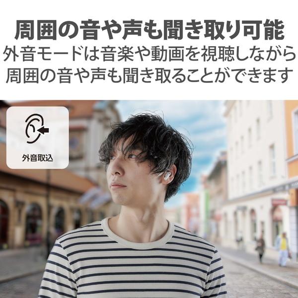ELECOM(エレコム) 完全ワイヤレスイヤホン  ホワイト LBT-TWS13WH ［ワイヤレス(左右分離) /ノイズキャンセリング対応 /Bluetooth対応］ | ELECOM | 05