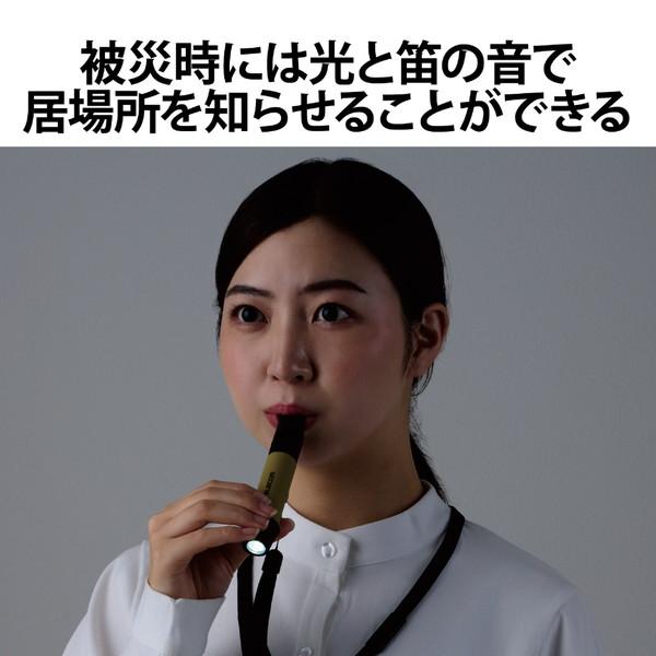 ELECOM(エレコム) 懐中電灯 LEDライト ランタン 災害救助笛 小型 電池式 単4電池 防水・防塵 IP44 防災 笛 フェーズフリー ベージュ   DE-KD03BE ［防水対応］ | ELECOM | 04
