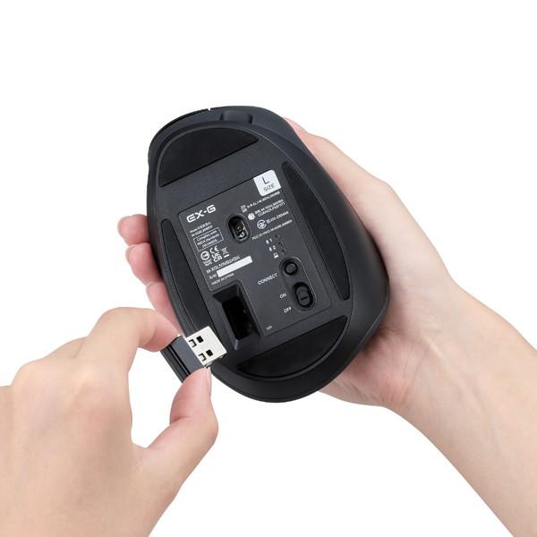 マウス EX-G PRO Lサイズ 抗菌(Chrome/Android/iPadOS/iOS/Mac/Windows11対応) ブラック M-XGL50MBSKBK ［無線(ワイヤレス) /BlueLED /8ボタン /Bluetooth・U… | ELECOM | 05