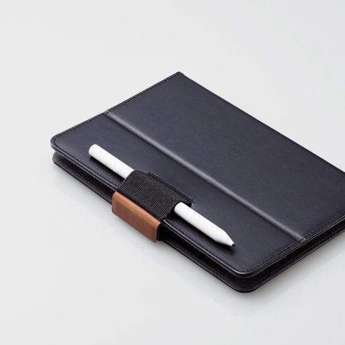 タブレットPC用 [7〜8.4インチ] 汎用 手帳型ソフトレザーケース 3アングル/ハンドベルト/ペンホルダー/マグネットフラップ  ブラック TB-08HPG3LBK 【864】 | ELECOM | 08