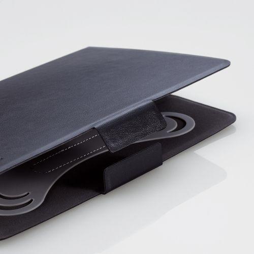 タブレットPC用 [7〜8.4インチ] 汎用 手帳型ソフトレザーケース 薄型/フリーアングル/ハンドベルト/マグネットフラップ  ブラック TB-08UHGFLBK 【864】 | ELECOM | 06