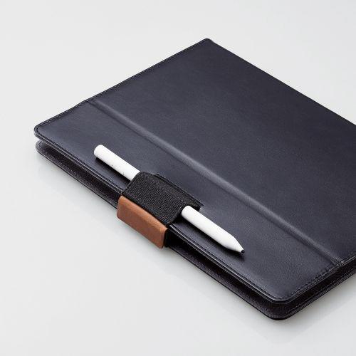 タブレットPC用 [8.5〜11.5インチ] 汎用 手帳型ソフトレザーケース 360度回転/3アングル/ハンドベルト/ペンホルダー/マグネットフラップ  ブラック TB-10360NBK | ELECOM | 08