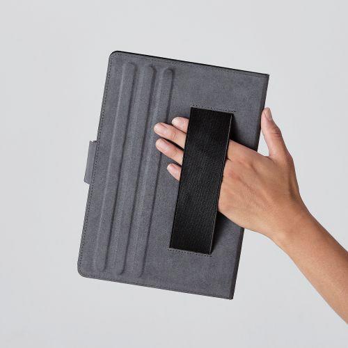 タブレットPC用 [8.5〜11.5インチ] 汎用 手帳型ソフトレザーケース 3アングル/ハンドベルト/ペンホルダー/マグネットフラップ  ブラック TB-10HPG3LBK | ELECOM | 07