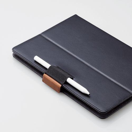 タブレットPC用 [8.5〜11.5インチ] 汎用 手帳型ソフトレザーケース フリーアングル/ハンドベルト/ペンホルダー/マグネットフラップ  ブラック TB-10HPGFLBK | ELECOM | 08