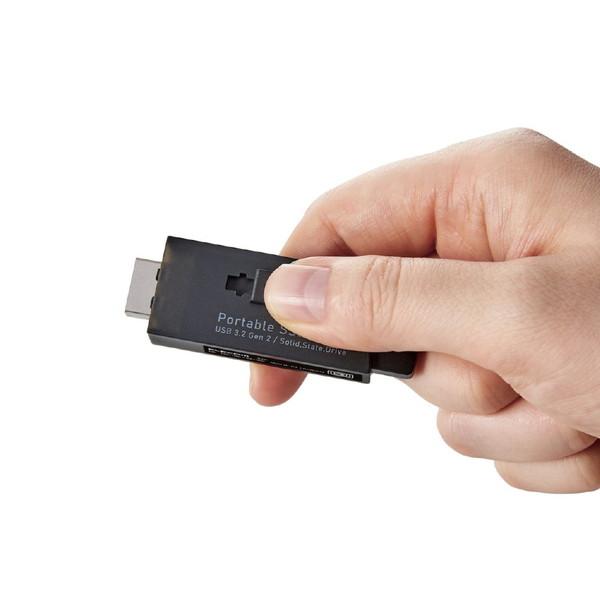 ESD-EHL0250GBK 外付けSSD USB-A接続 SIAA抗菌・抗ウイルス、PS5/PS4、録画対応(Mac/Windows11対応) ブラック ［250GB /ポータブル型］ 【852】 | ELECOM | 02