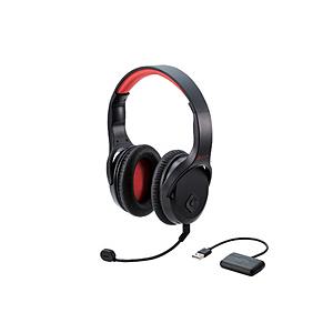 ゲーミングヘッドセット ワイヤレスヘッドホン HS-GMW70BK 無線 2.4GHz (有線3.5mm接続可) マイク付 φ40mm ドライバー USBアダプター付 ミキサー機能付 【 P… | ELECOM