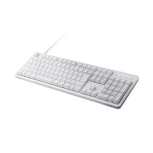 エレコム キーボード Leggero TK-MC50UKTWH ホワイト 有線メカニカルフルキーボード - TK-MC50UKTWH
