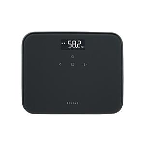 ELECOM(エレコム) 体重計 ECLEAR（エクリア） チャコールブラック HCS-S02BK | ELECOM
