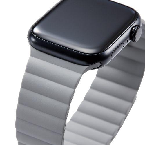 ELECOM(エレコム) Apple Watch用マグネットバンド（49/45/44/42mm）  グレー AW-45BDMAGGY｜y-sofmap｜10