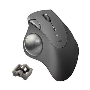 マウス トラックボール「IST」ベアリングモデル(Chrome/Android/iPadOS/iOS/Mac/Windows11対応) ブラック M-IT11BRBK ［IR LED /無線(ワイヤレス) /5ボタン /… | ELECOM