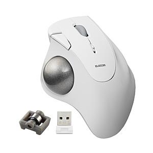 ELECOM(エレコム) マウス トラックボール「IST」ベアリングモデル(Chrome/Mac/Windows11対応) ホワイト M-IT11DRWH ［IR LED /無線(ワイヤレス) /5ボタン /USB］ | ELECOM