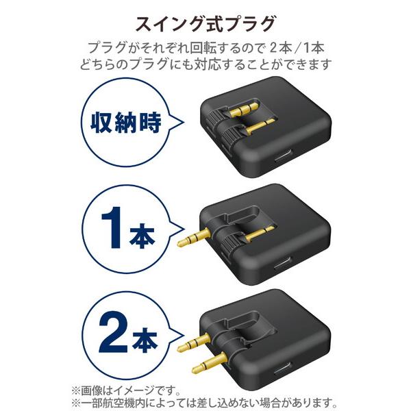 ELECOM(エレコム) Bluetooth 5.0 オーディオ トランスミッター/レシーバー  ブラック LBT-ATR01BK | ELECOM | 02