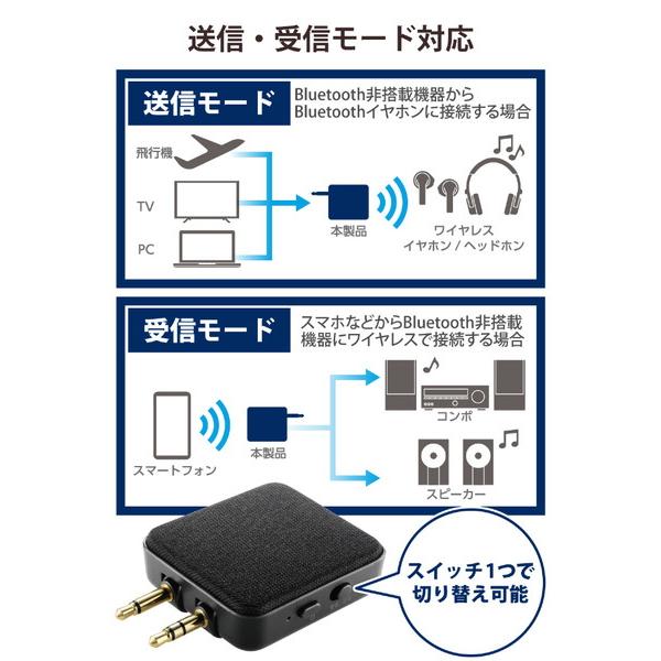 ELECOM(エレコム) Bluetooth 5.0 オーディオ トランスミッター/レシーバー  ブラック LBT-ATR01BK | ELECOM | 03
