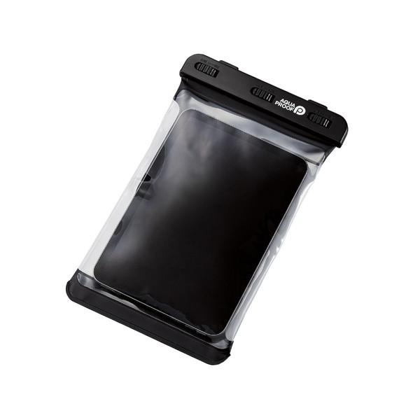 ELECOM(エレコム) タブレットPC用 [7.0〜8.3インチ] 防水ケース IPX8 立体構造 ネックストラップ付き  ブラック TB-WPSR08BK | ELECOM | 01