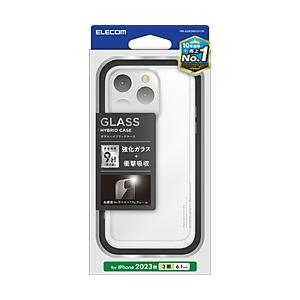 ELECOM(エレコム) iPhone 15 Pro（6.1インチ） ハイブリッドケース ガラス クリア  クリア PM-A23CHVCG1CR 【864】 [振込不可] | ELECOM