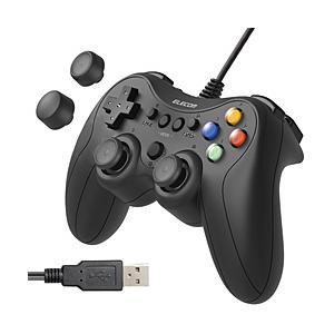 ELECOM(エレコム) JC-GP30SVBK ゲームパッド 有線 GP30sv(PS系 /メカニカルトリガー対応 /振動対応) ブラック ［USB /Windows /13ボタン］ | ELECOM