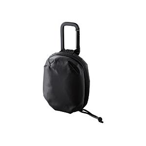 ELECOM(エレコム) フルワイヤレスイヤホン用汎用コンパクトポーチ Sサイズ カラビナ パファータイプ  ブラック TWS-EP23PSBK | ELECOM