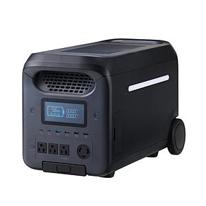 ポータブル電源 大容量 2560Wh リン酸鉄 ポータブルバッテリー 【 AC×4 (定格2000W/2500W) Type-C×2 USB-A×4 カーアクセサリーソケット×1 アンダーソン×… | ELECOM