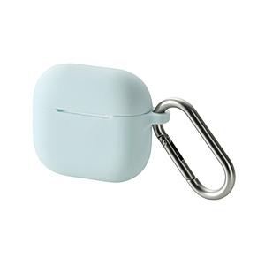 ELECOM(エレコム) AirPods 4 ケース 用 シリコン カバー ( ワイヤレス / MagSafe 充電対応 ) 衝撃吸収 落下防止 カラビナ付 ブルー   AVA-AP06SCBU | ELECOM