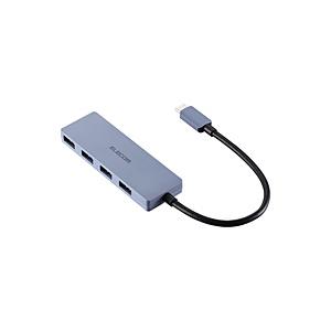 ELECOM(エレコム) U3HC-H040XNV USB-C → USB-A 変換ハブ 15cm(iPadOS/iOS/Mac/Windows11対応) ネイビー ［バスパワー /4ポート /USB 3.2 Gen1対応］ | ELECOM