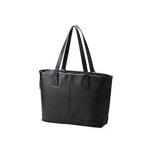 ELECOM(エレコム) ノートパソコン対応 [〜14.0インチ] 合皮トートバッグ 横型02 キャリーオン対応 ORGULLO(オルガロ)シリーズ ブラック BM-TBSLH02BK [振込不可] | ELECOM