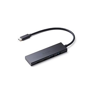 U3HC-H042PBK USB-C → USB-C＋USB-A 変換ハブ (iPadOS/Mac/Windows11対応) ブラック ［バス＆セルフパワー /4ポート /USB 3.2 Gen2対応 /USB Power Delivery… | ELECOM