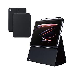 ELECOM(エレコム) iPad Air ケース 11インチ ( M4 / M3 / M2 ) / 10.9インチ 第5世代 第4世代 カバー 耐衝撃 背面クリア  ブラック TB-A25MWVH2BK | ELECOM